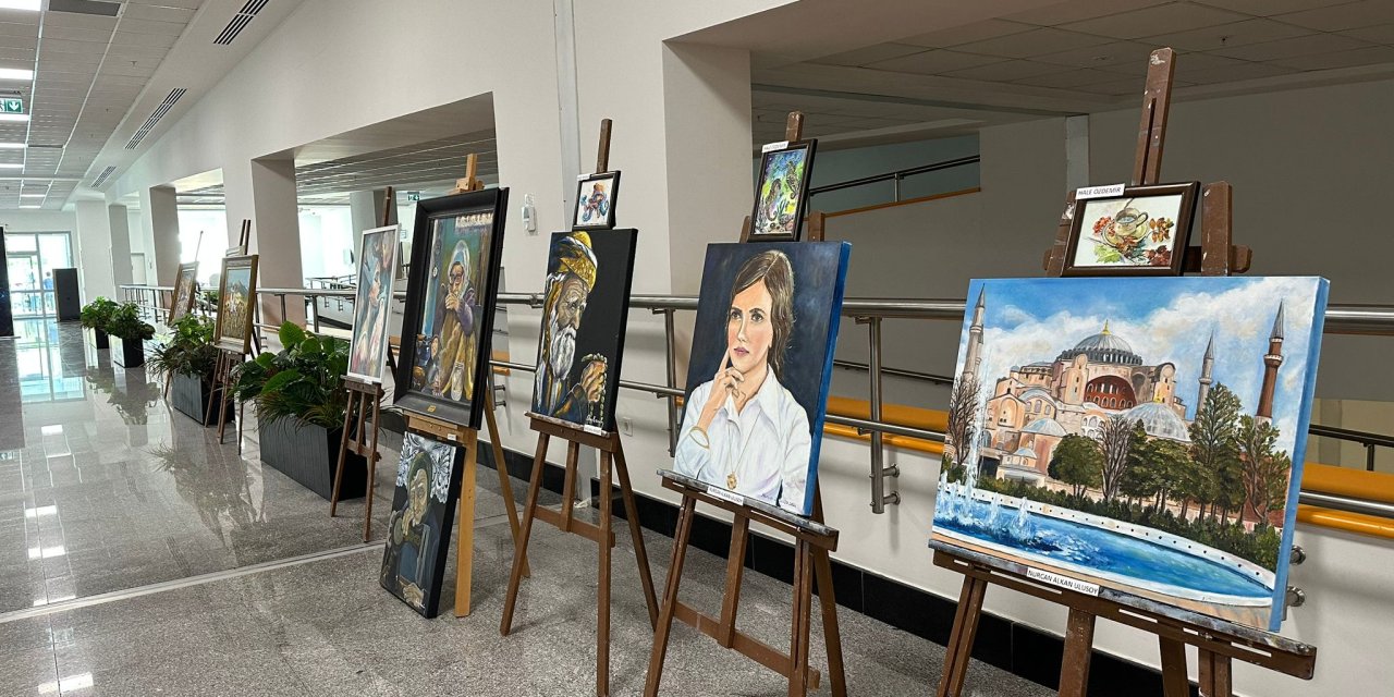 Fizyoterapistler gününde resim sergisi