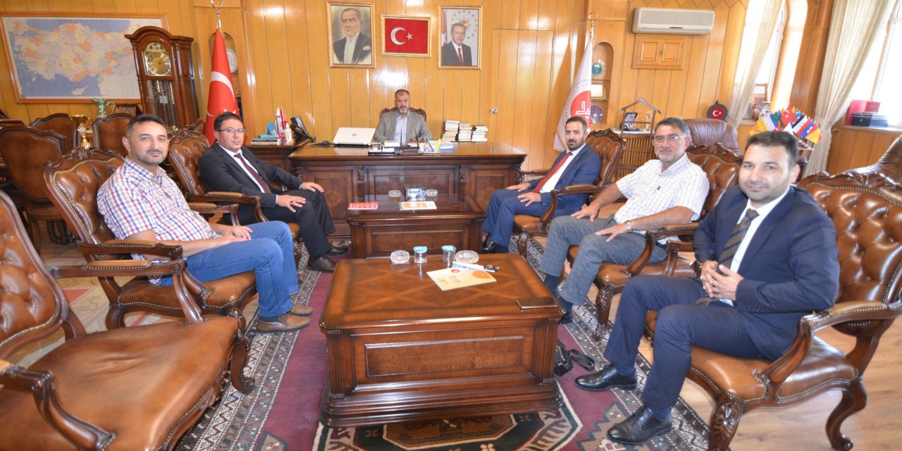 Konya Müftüsü Öge, Bağımsız Diyanet-Sen Genel Başkanı Çetin'i ağırladı