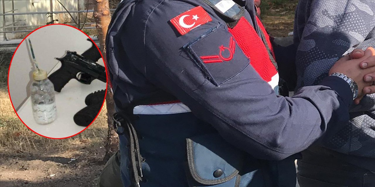 Yer Konya! Jandarma baskınında çok sayıda silah ve uyuşturucu ele geçirildi