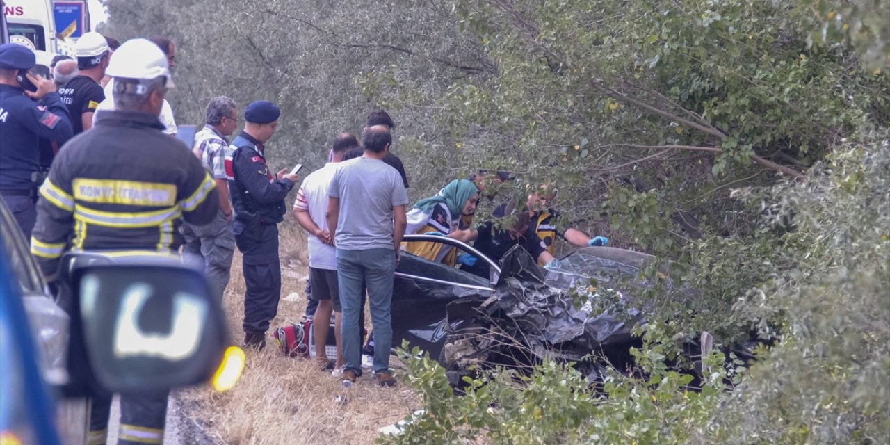 Konya’da otomobil şarampole devrildi, Engin Can Demirtepe öldü