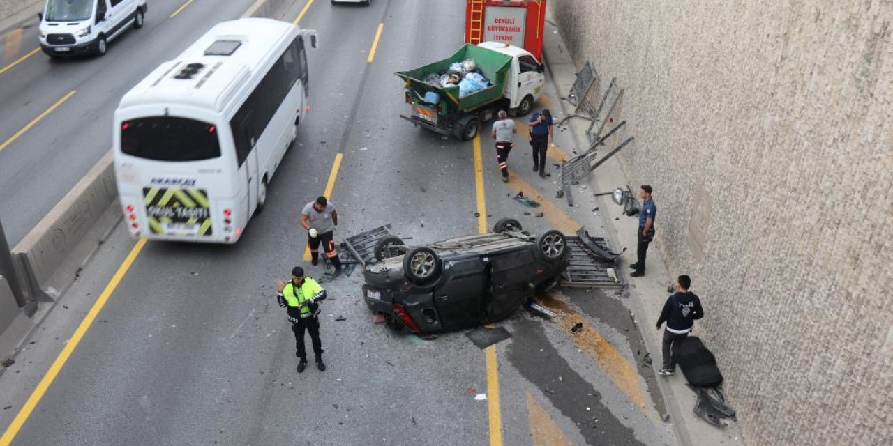 Otomobil kazadan sonra alt geçide düştü: 1 ölü, 2 yaralı