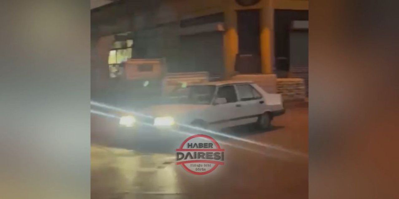 Konya’da driftçi sürücü ortalığı birbirine kattı