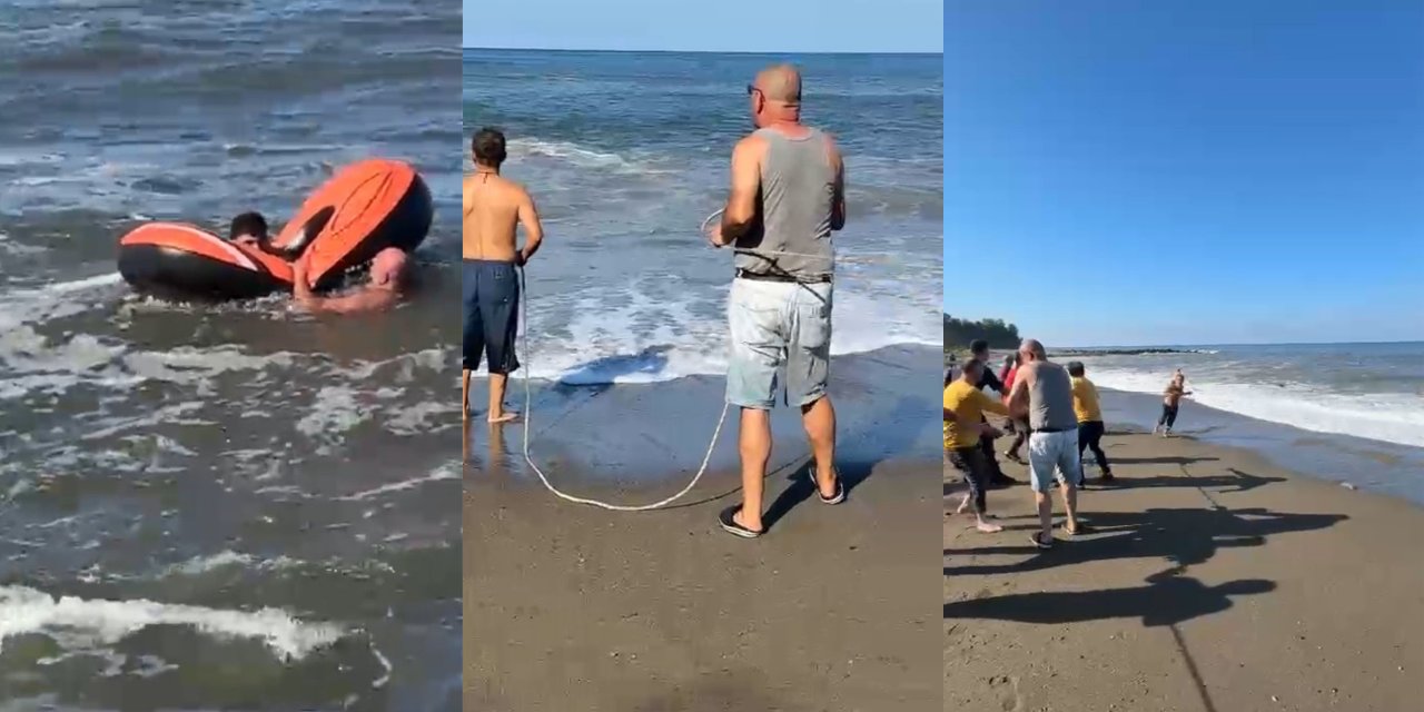 Karadeniz’de can pazarı! Boğulma tehlikesi geçiren genci kurtardı, kendisi dalgalara kapıldı