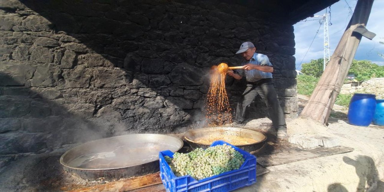 Konya’nın üzümüyle ünlü ilçesinde en tatlı imece