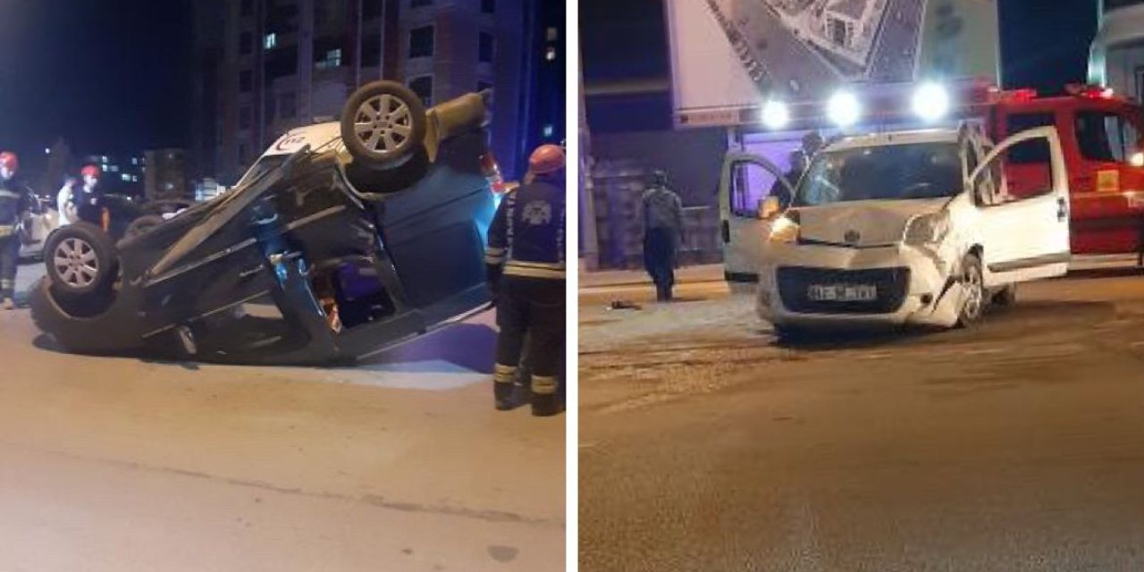 Konya Stadyumu önünde kaza! 2 yaralı var