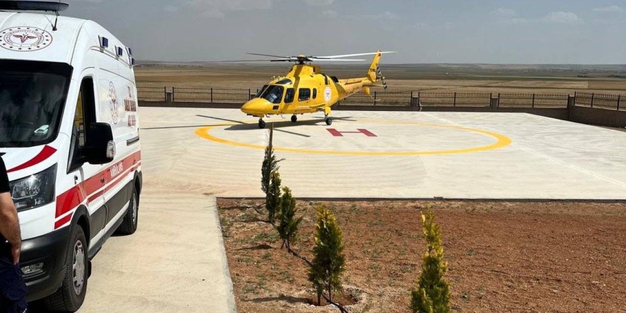 Konya’da hava ambulansı kalp krizi geçiren hasta için havalandı