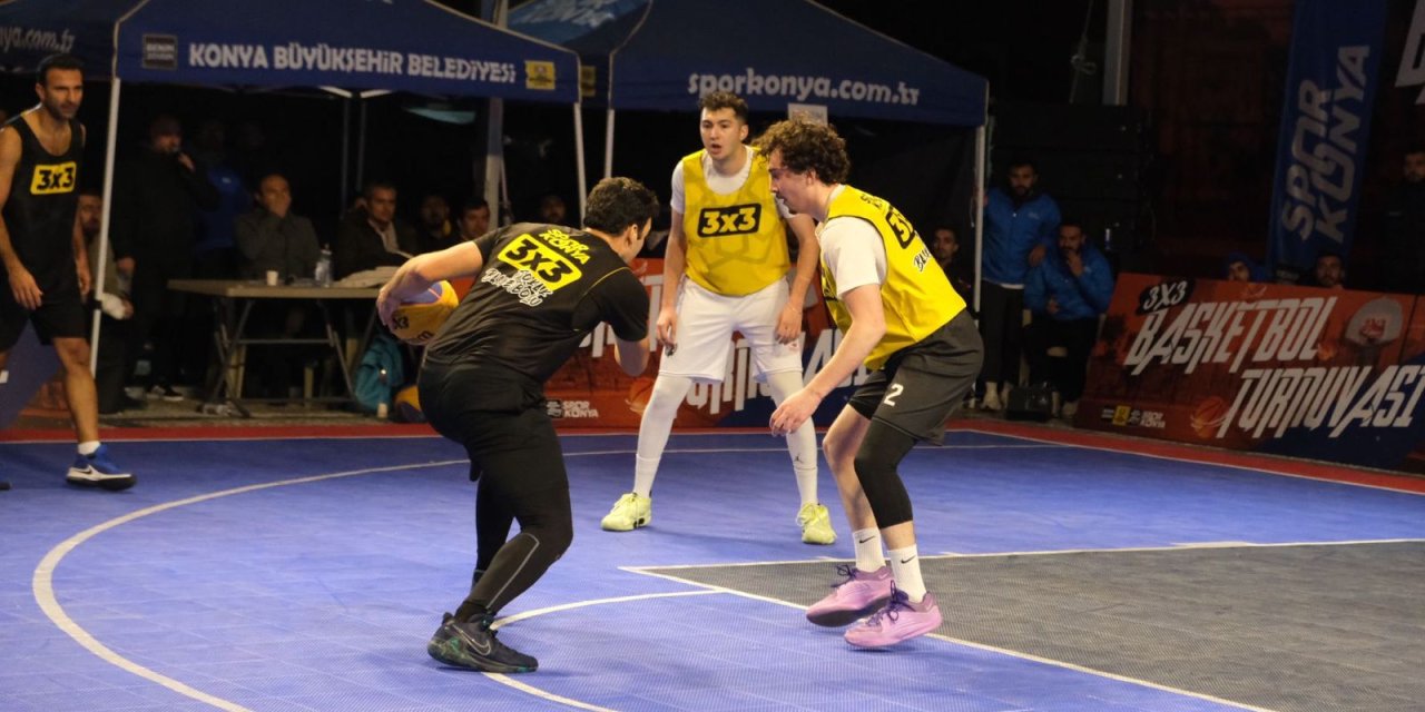 Konya’da 3x3 Basketbol Turnuvası’nda kıyasıya mücadele