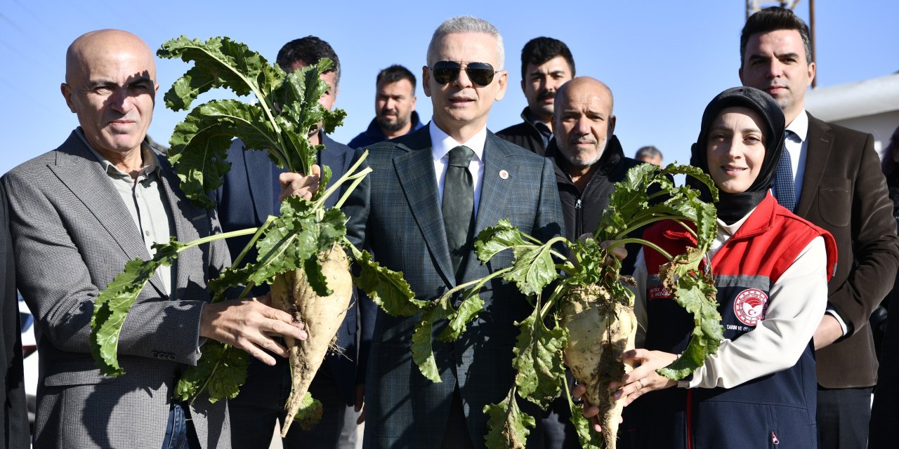 Karaman’da pancar alımı dualarla başladı