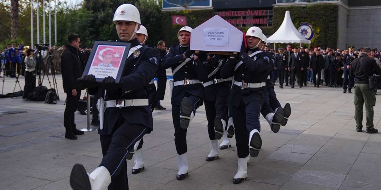 Şehit polisimiz için tören düzenlendi