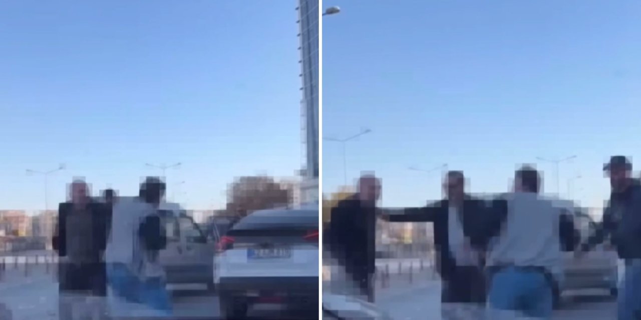 Konya’da 2 sürücü trafikte birbirine girdiler