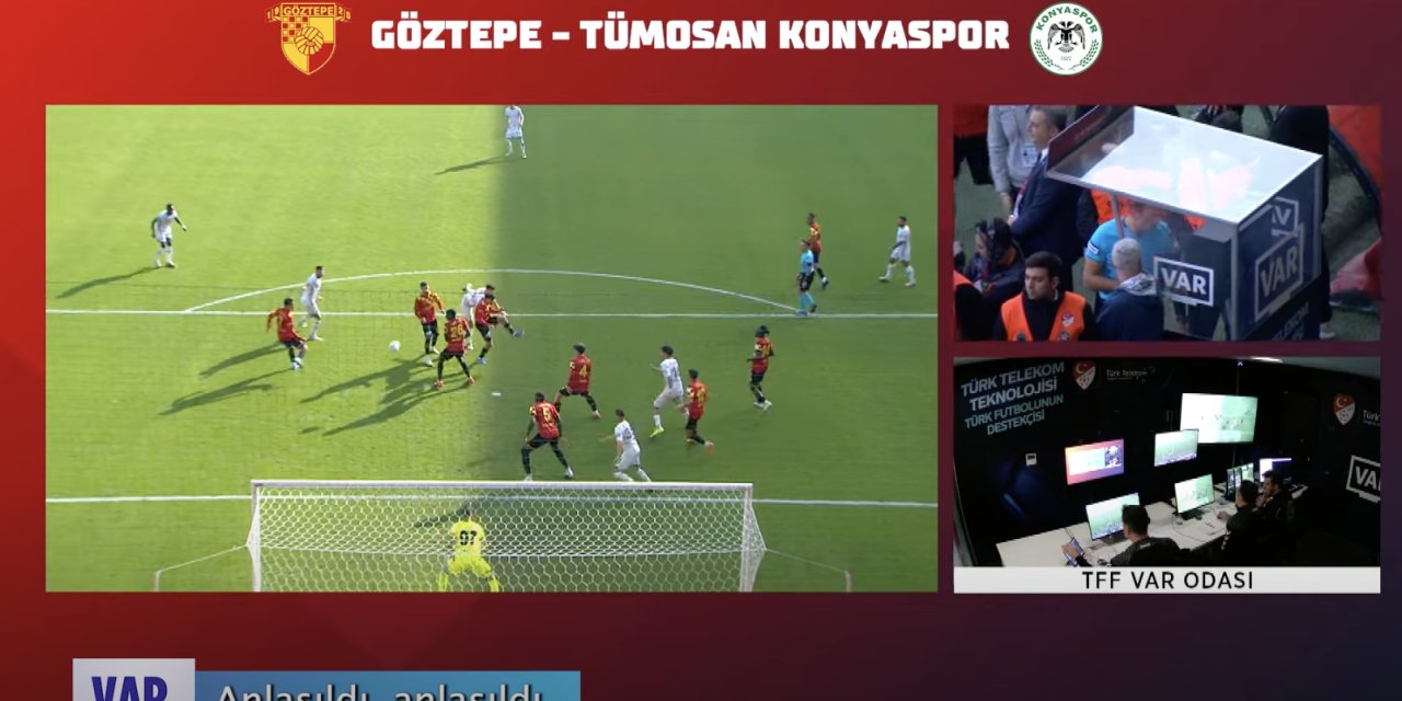 Göztepe - Konyaspor maçı VAR kayıtları açıklandı