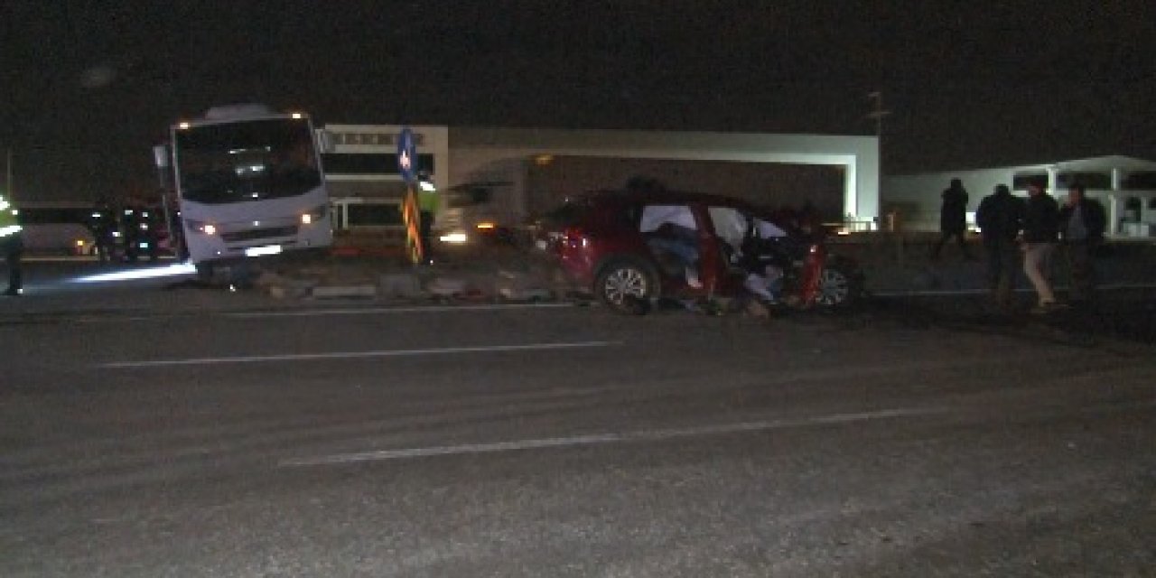 Konya’da polis minibüsü otomobille çarpıştı: 1 ölü, 11 yaralı