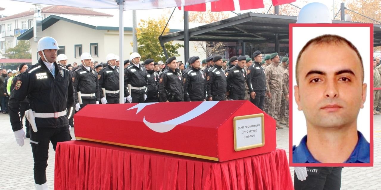 Şehit polis memuru Lütfü Beykoz'a acı veda