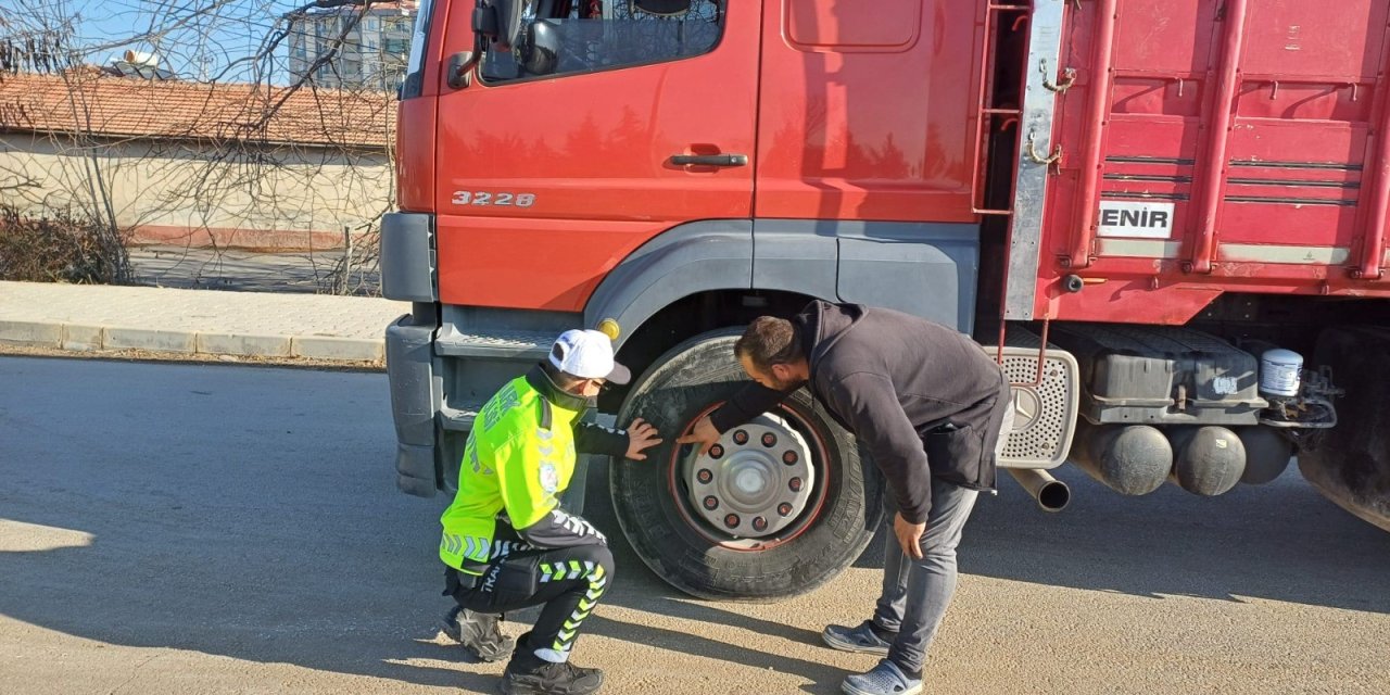 Ereğli'de kış lastiği denetimi yapıldı