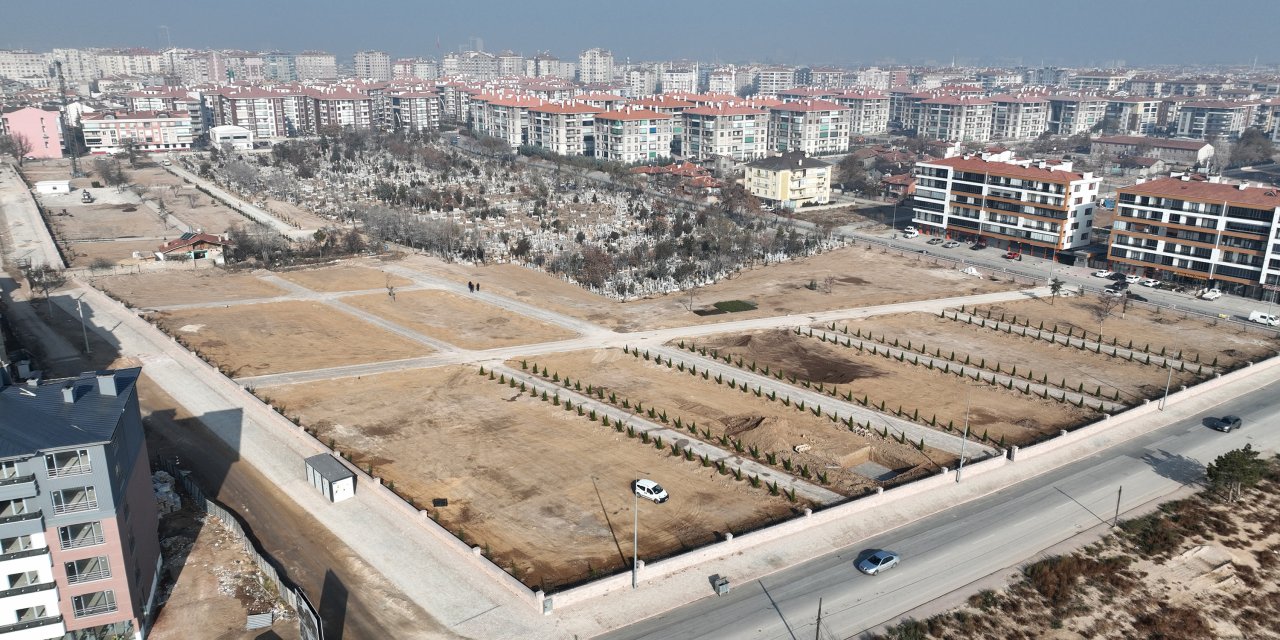 Konya’daki bir mezarlığın kapasitesi arttırıldı