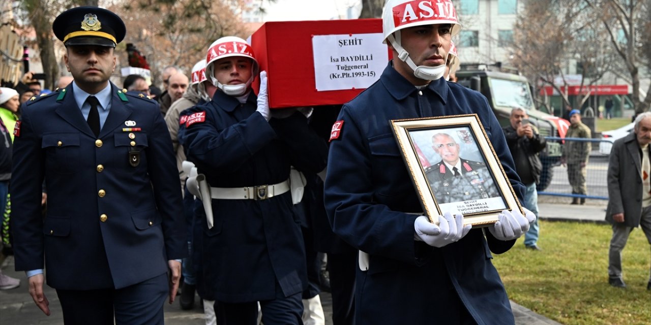 Şehit Tuğgeneral İsa Baydilli son yolculuğuna uğurlandı