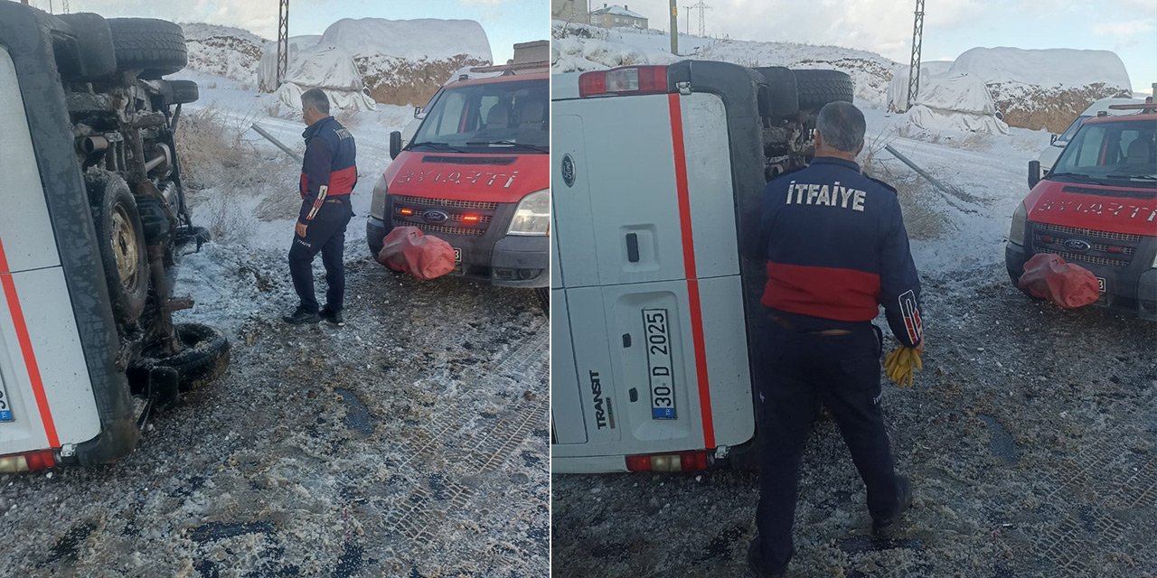 Öğretmenleri taşıyan minibüs devrildi: 11 kişi yaralandı