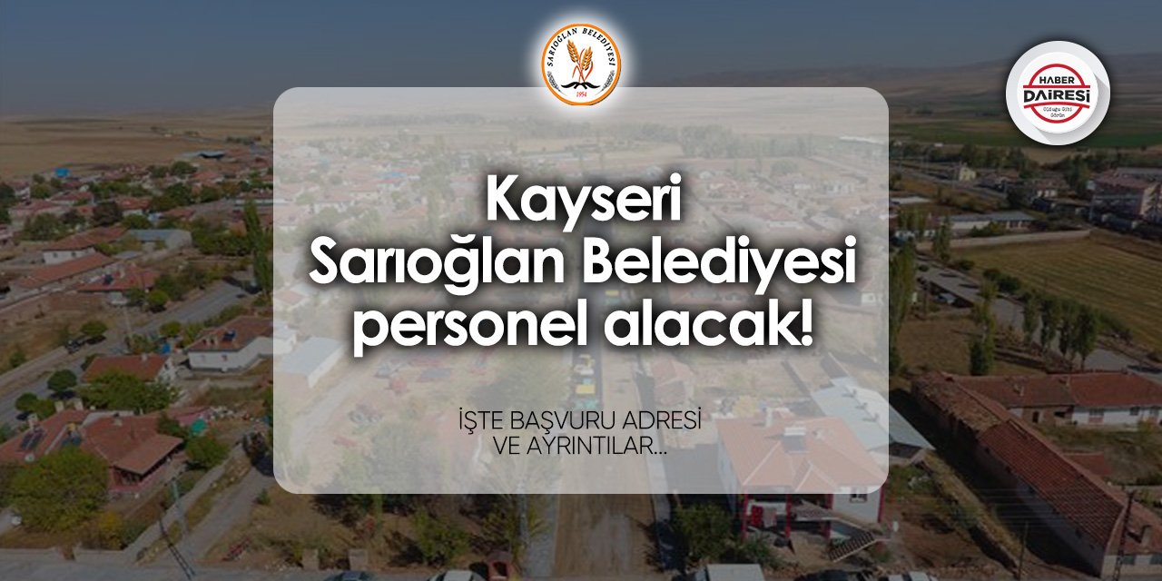 Sarıoğlan Belediyesi personel alımı 2024