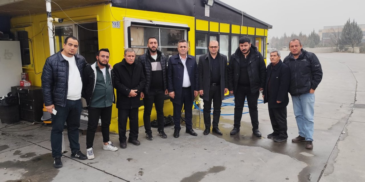 Konya’da öldürülen taksici Eren’in çalıştığı durağa taziye ziyareti