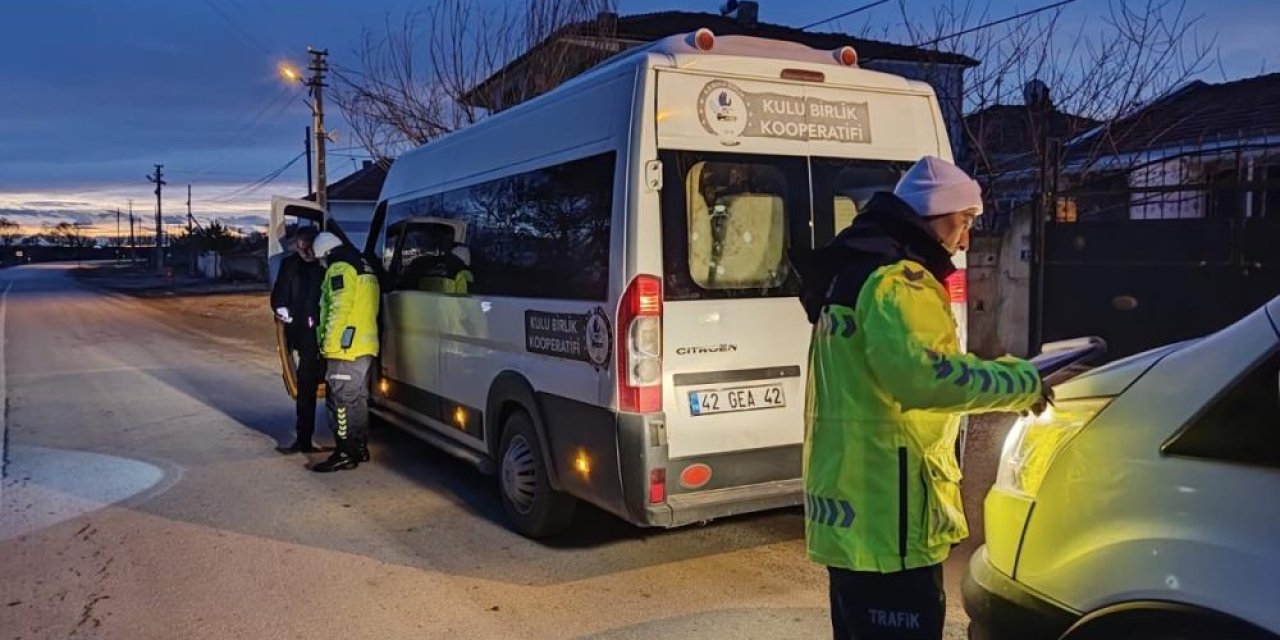 Konya’da okul servislerine denetim