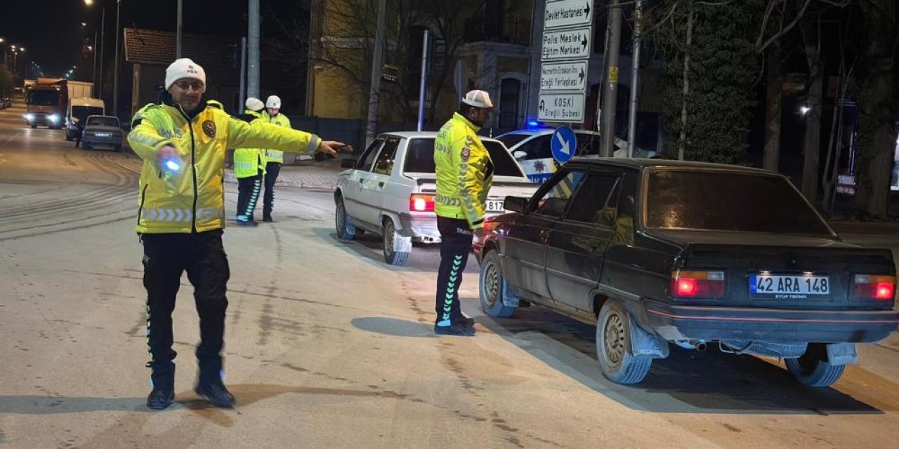 Konya’nın en büyük ilçesinde polisten yılbaşı denetimi