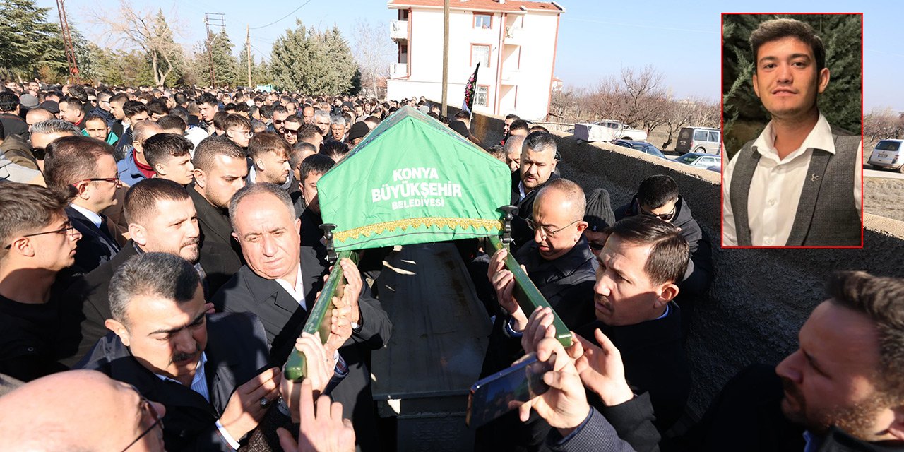 Kazada can veren İshak Kaan Yaman’a Konya’da yürek yakan veda