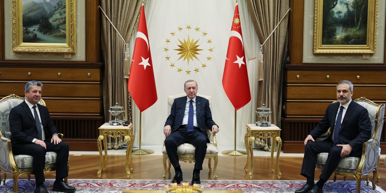 Cumhurbaşkanı Erdoğan Barzani'yi kabul etti