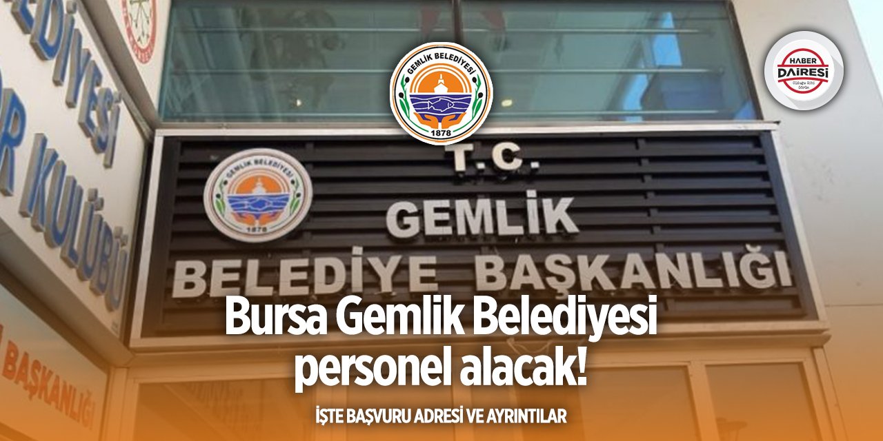Bursa Gemlik Belediyesi personel alımı 2025