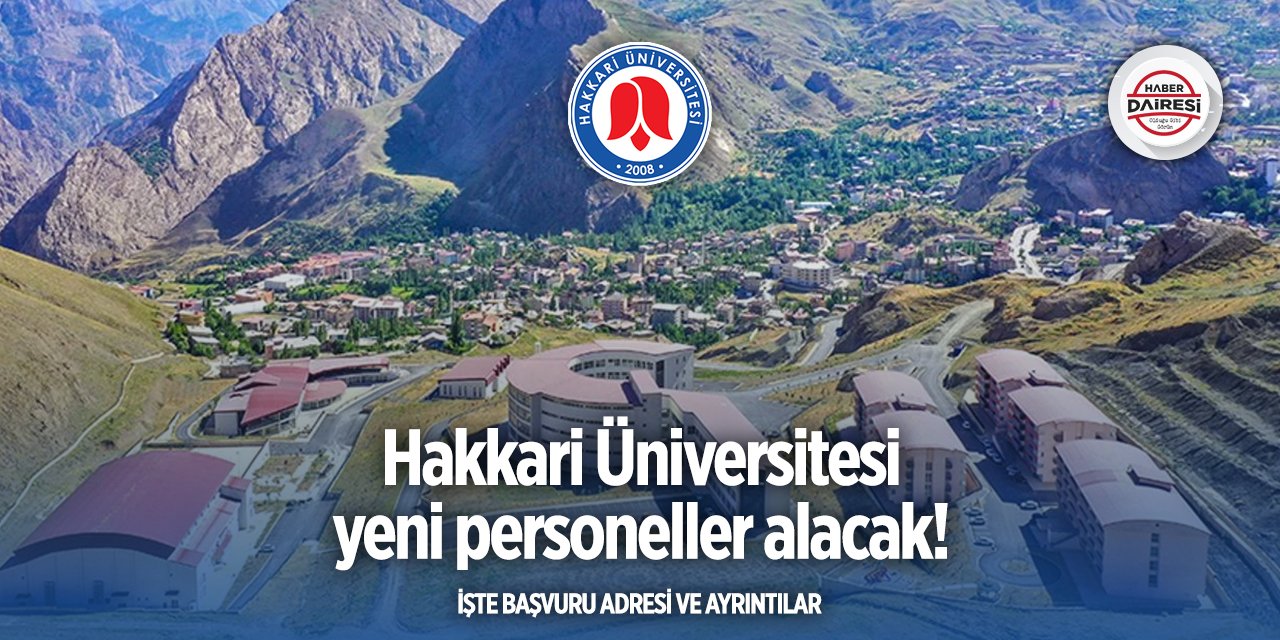 Hakkari Üniversitesi personel alımı 2025