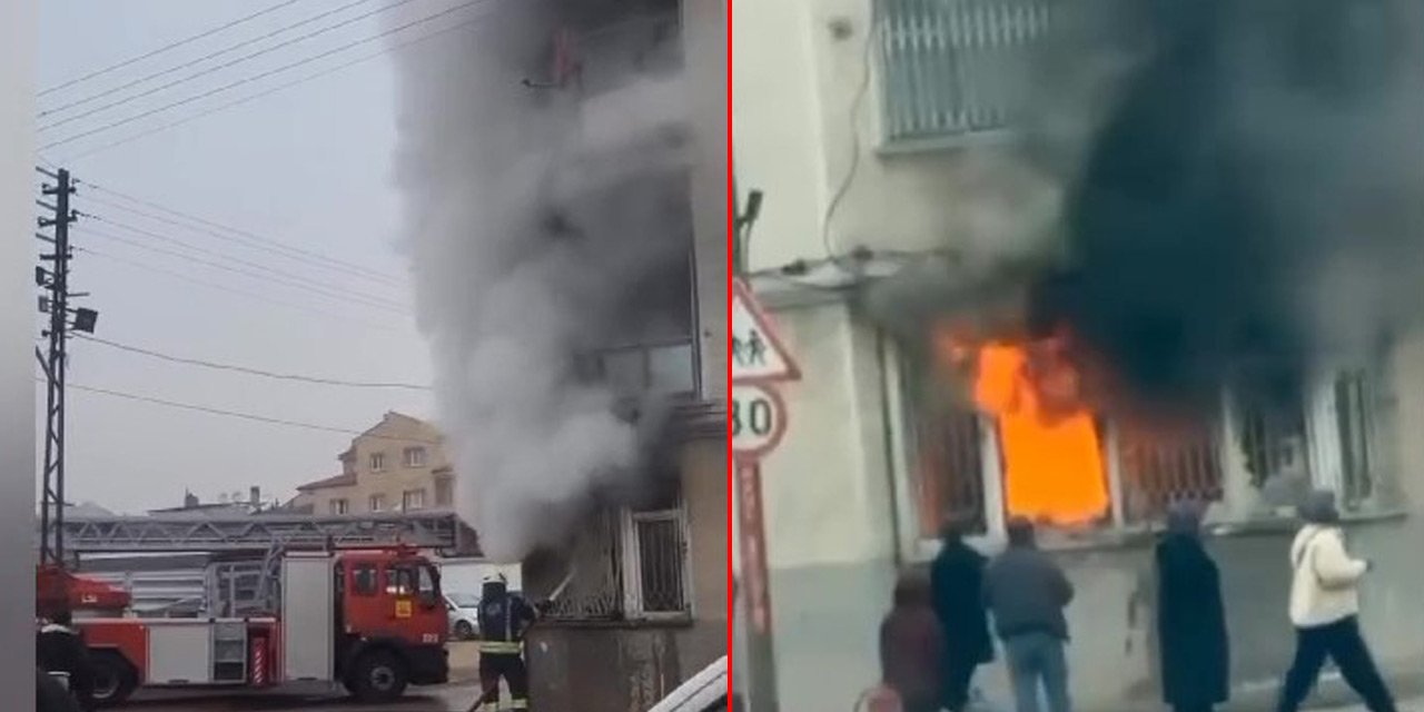 Konya’da yangın paniği! Ekipler mahsur kalan aile için seferber oldu