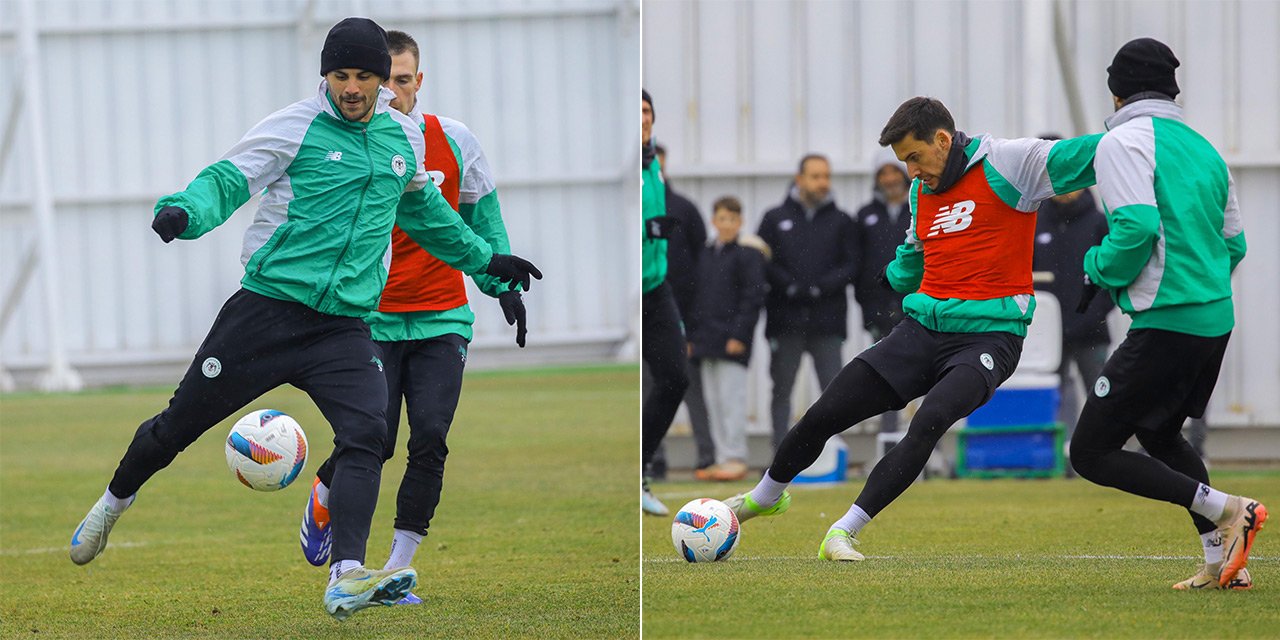 Konyaspor top kapma ve geçiş oyunu çalıştı