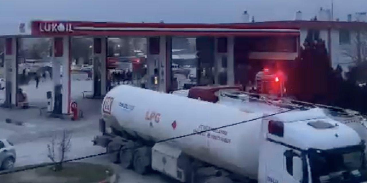 Konya’da petrol istasyonunda korkutan yangın