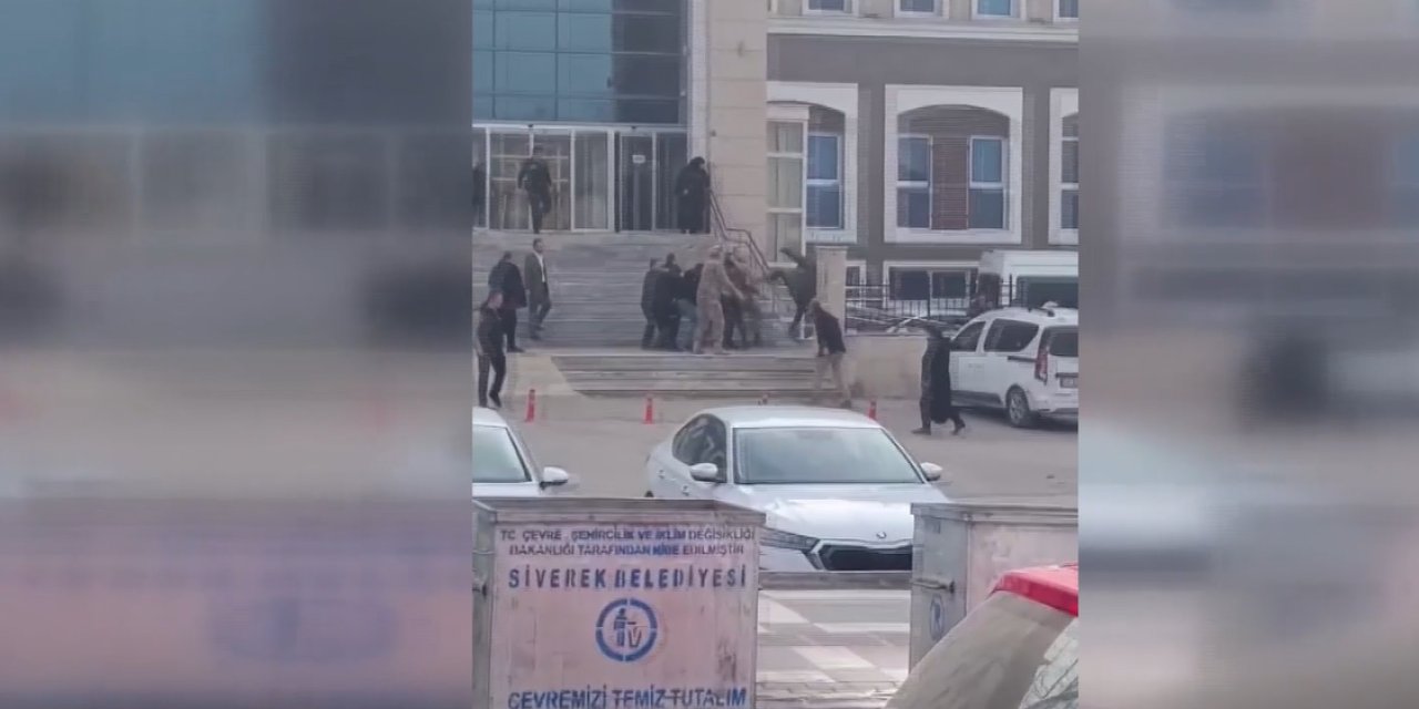 Adliye bahçesinde kavga: 16 yaralı