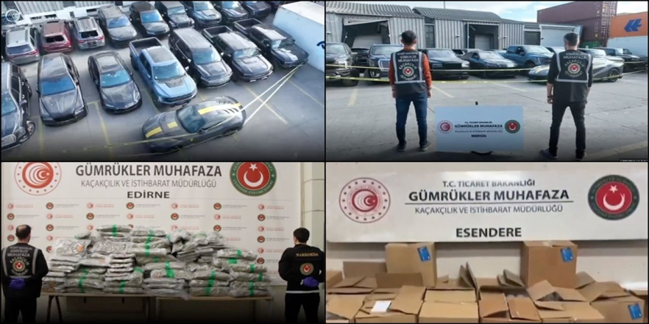 Gümrüklerde 1 milyar liralık lüks araç ve uyuşturucu operasyonu