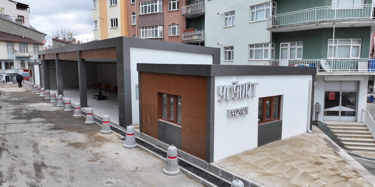 Konya’da bir ilçede yoğurt pazarı oluşturuldu