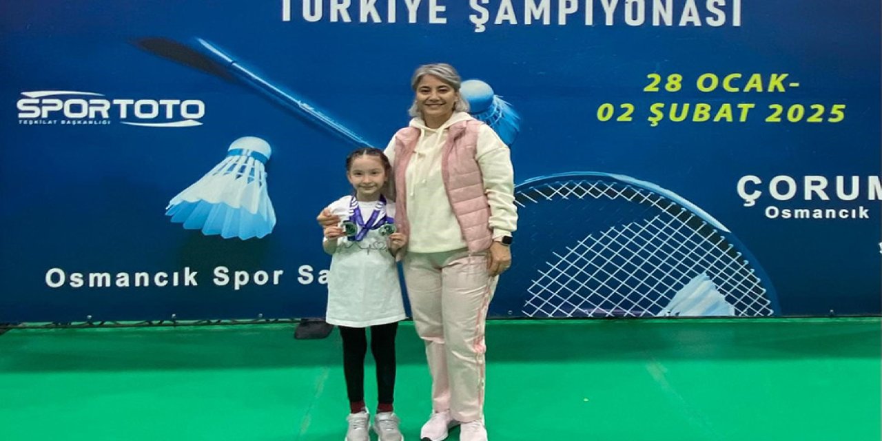 7 yaşında Türkiye ikincisi oldu