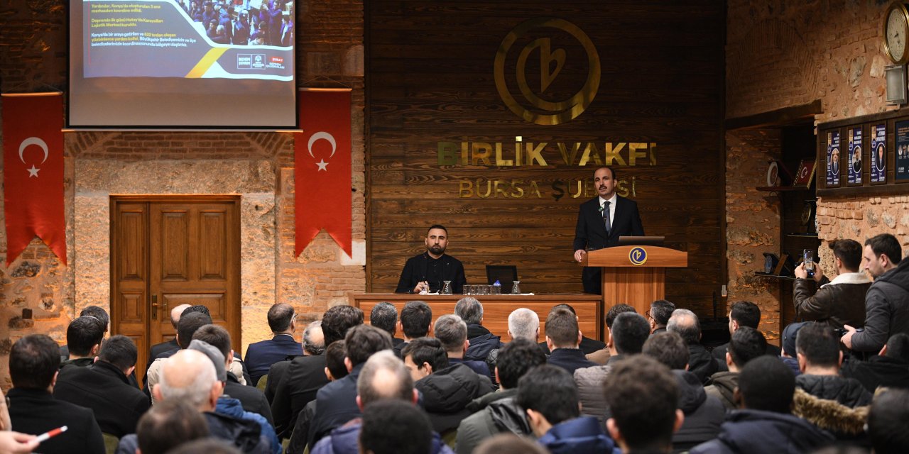 Hatay kahramanı Başkan Altay, Bursa Birlik Vakfı’nda konuştu