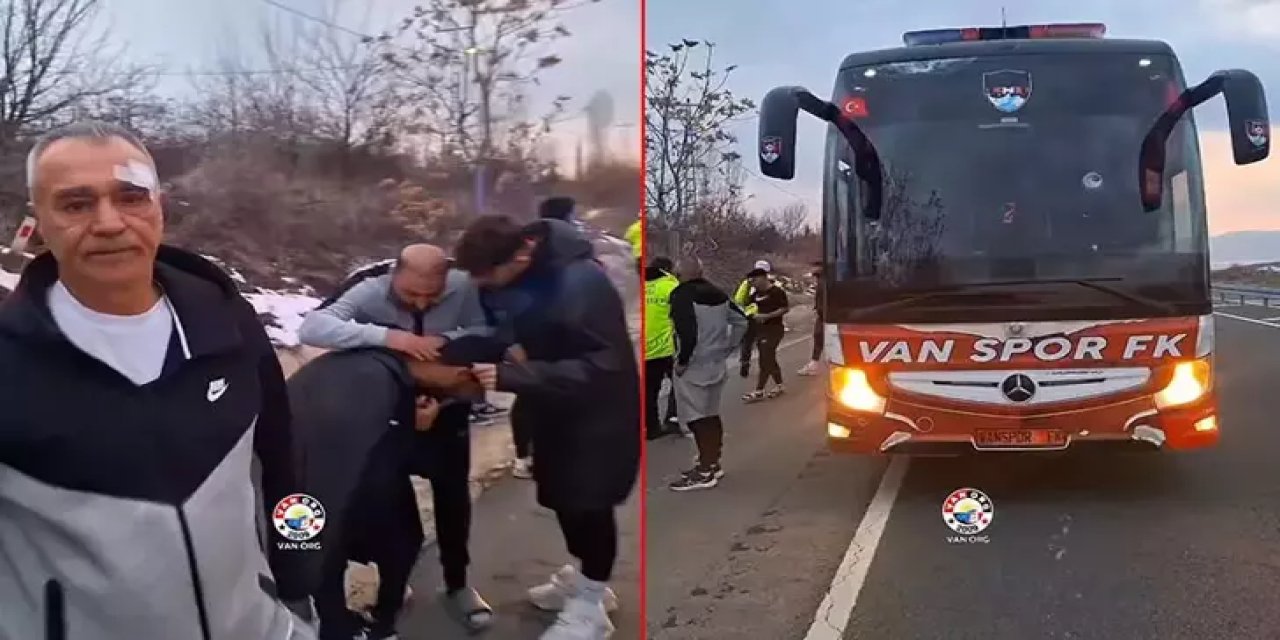 Takım otobüsüne taşlı saldırı