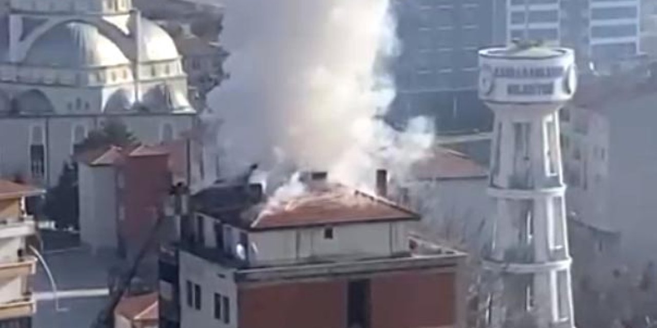 5 katlı binada yangın paniği