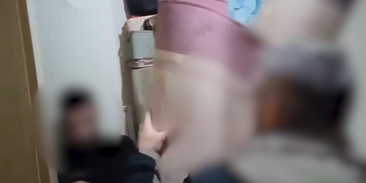 10 yıl kesinleşmiş hapis cezası bulunan şahıs halıların arkasında sobelendi