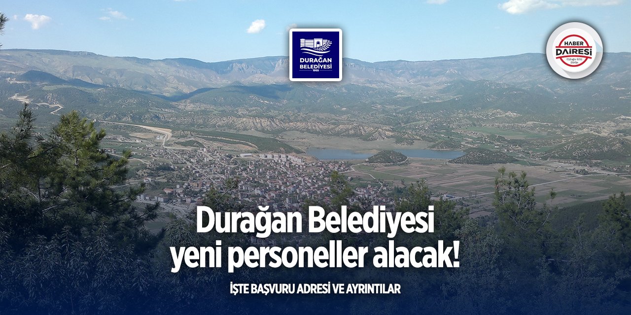 Sinop Durağan Belediyesi personel alımı 2025