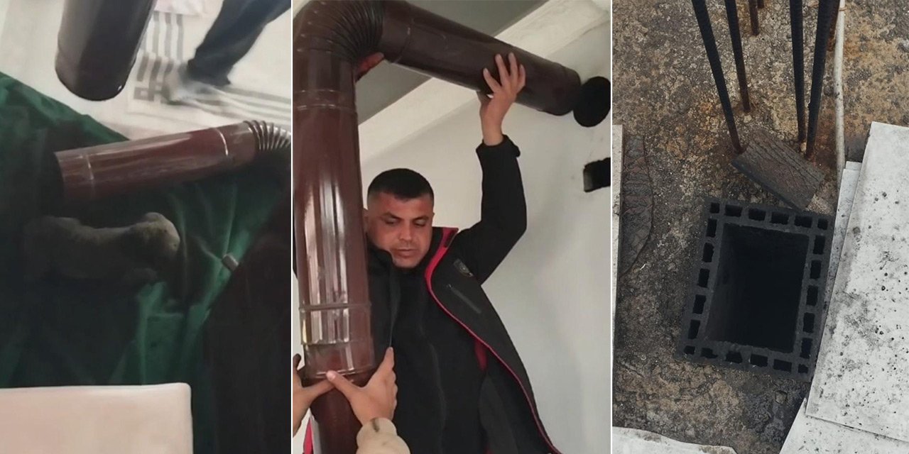 Soba borusundan gelen sesi duydu, hemen itfaiyeyi aradı