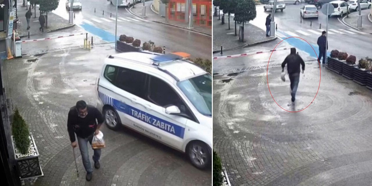 Engelli rolü yapan dilenci zabıtadan koşarak kaçtı