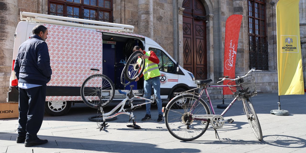 Bugün Konya'da bisiklet tamiri bedava!