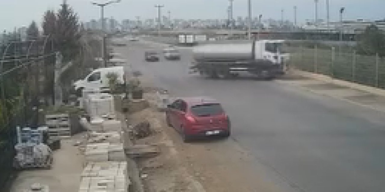 Trafiği birbirine kattı, tankerle AVM otoparkına uçtu