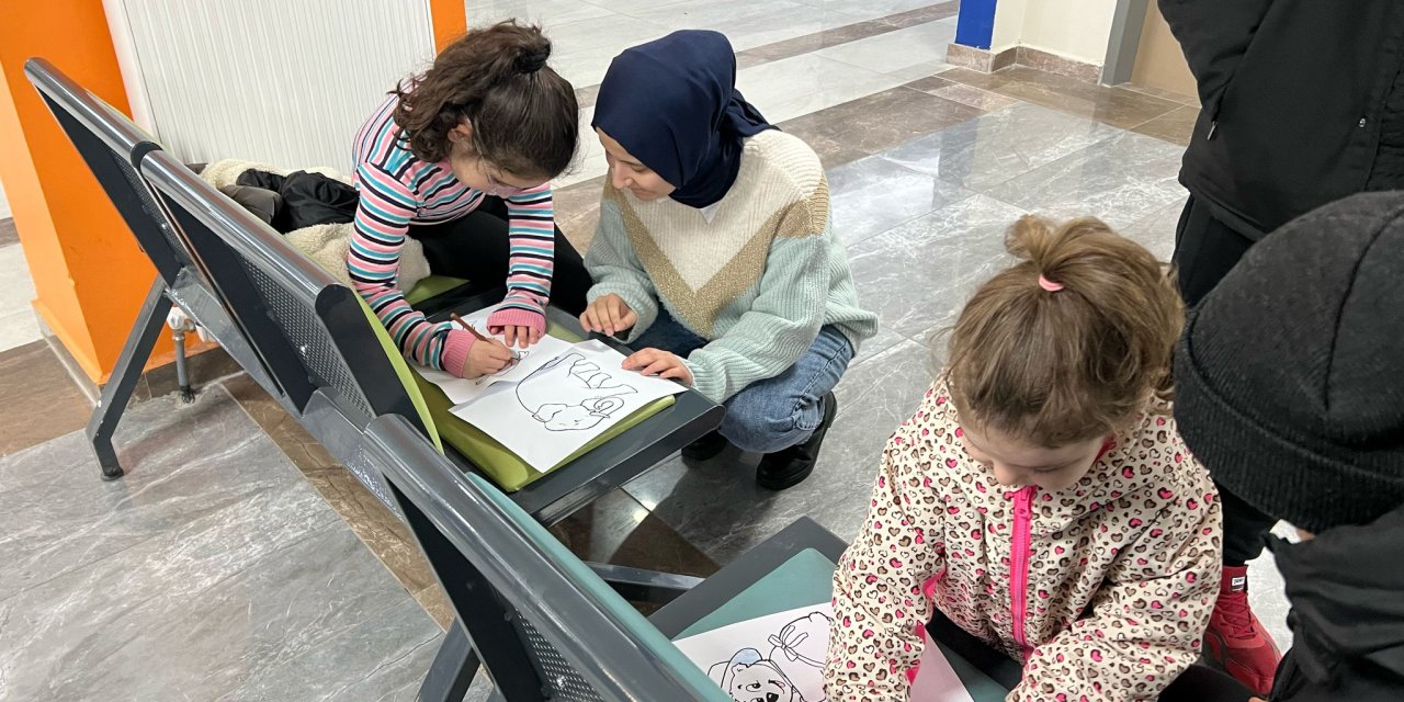 Konya’da poliklinikteki çocuklar sanatla buluştu