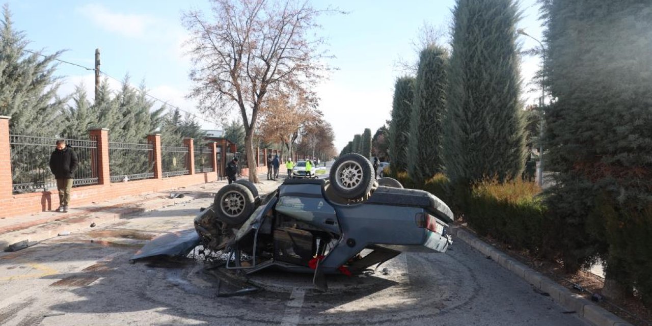 Konya’da 50 günde 5 ceza yiyen sürücü TOFAŞ ile takla attı