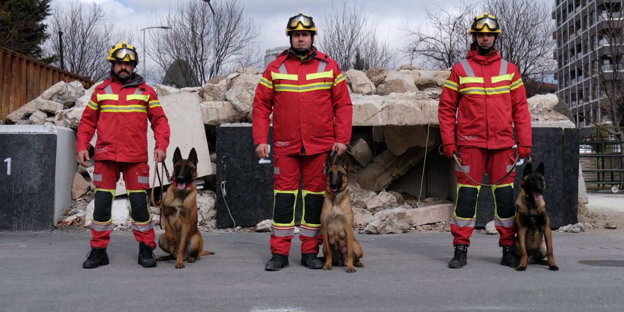 Konya’nın arama kurtarma köpekleri afetlere karşı hazırlanıyor