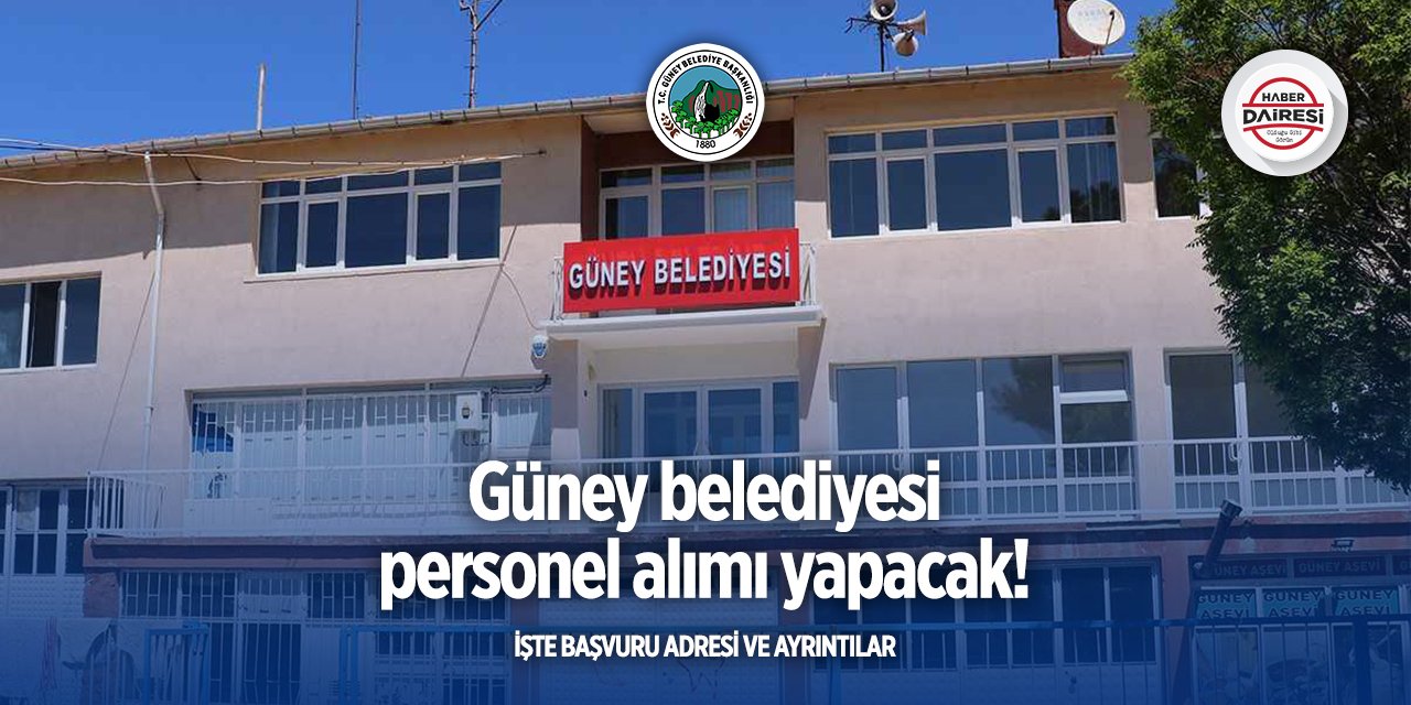 Denizli Güney Belediyesi personel alımı 2025