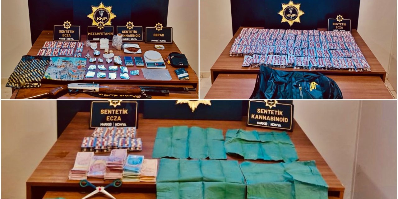 Konya’da zehir tacirlerine ağır darbe vuruldu